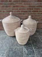 Afrikaanse opbergmanden handgemaakt zeegras uit Senegal, Huis en Inrichting, Woonaccessoires | Schalen en Manden, Mand, Verzenden