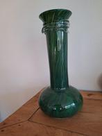 Groene glazen vazen mondgeblazen, Ophalen, Minder dan 50 cm, Groen, Glas