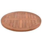 Teakhouten terras tafelblad rond 70 cm, 50 tot 100 cm, Nieuw, Teakhout, Rond