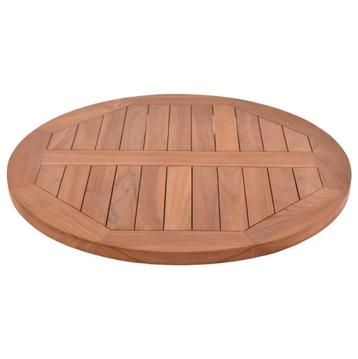 Teakhouten terras tafelblad rond 70 cm beschikbaar voor biedingen