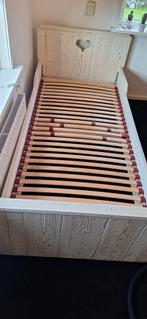 Steigerhouten 1 persoons bed incl lattenbodem, Huis en Inrichting, Slaapkamer | Bedden, Ophalen, 90 cm, Eenpersoons, Steigerhout