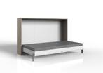 Juist opklapbed horizontaal - 120x200 - Wit/eikenkleur