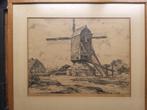 Edzard Koning (1869-1954) Oude molen bij Ede, Antiek en Kunst, Ophalen of Verzenden