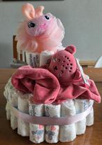 Leuke luiertaart met sokjes en knuffeldoek, Ophalen of Verzenden, Nieuw, Kraamcadeau