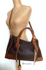 Italiaanse leren tas - dames schoudertas - handtas 100% leer, Ophalen of Verzenden, Zo goed als nieuw, Bruin, Handtas