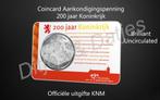 Aankondigingspenning 200 jaar Koninkrijk in coincard KNM, Postzegels en Munten, Penningen en Medailles, Ophalen of Verzenden, Overige materialen