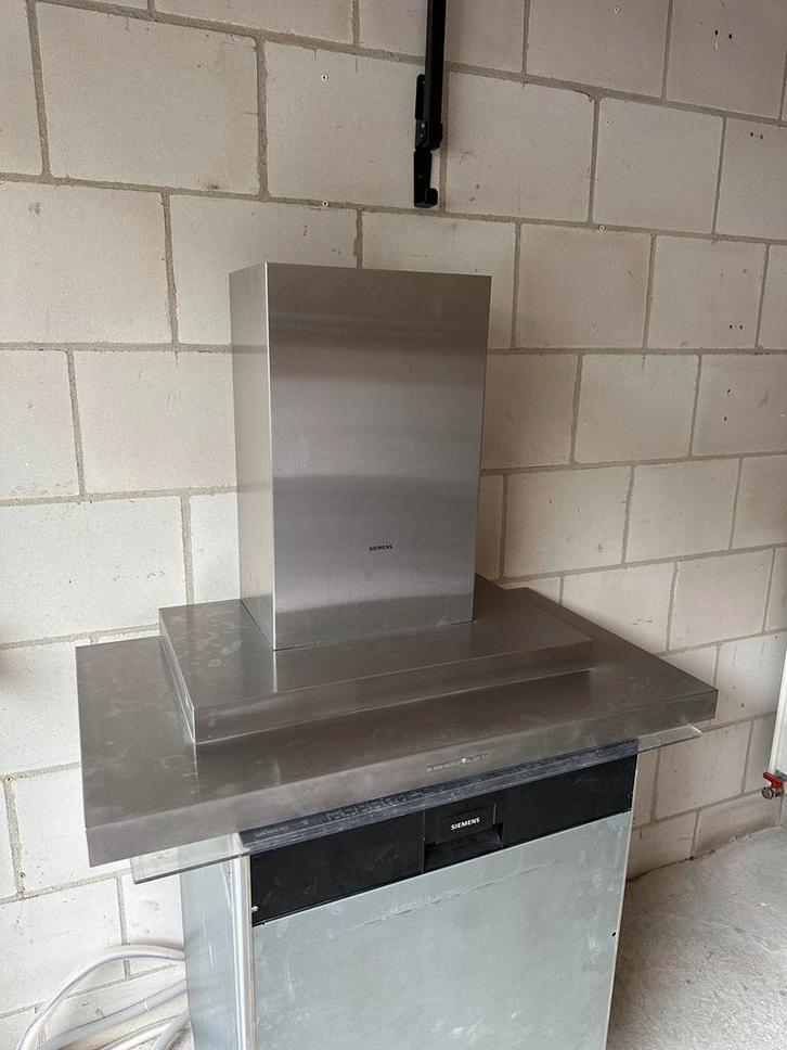 Siemens RVS Vlakscherm Afzuigkap 90cm breed, Witgoed en Apparatuur, Afzuigkappen, Gebruikt, Vrijstaand, Vlakschermkap, 400 tot 600 m³ per uur