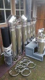 Rvs Dubbelwandig kachelpijp geïsoleerd 150mm schoorsteen, Ophalen, Vrijstaand, Hout, Nieuw