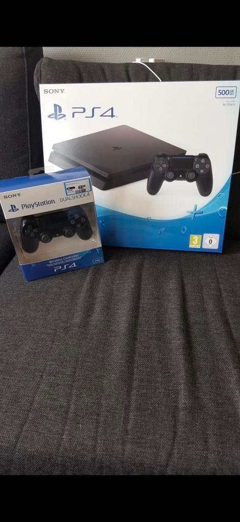Playsation 4, Spelcomputers en Games, Spelcomputers | Sony PlayStation 4, Zo goed als nieuw, Slim, Met 1 controller, Ophalen