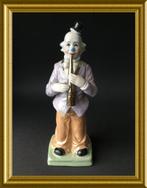 Oud porseleinen beeld: clown, lusterware, Ophalen of Verzenden