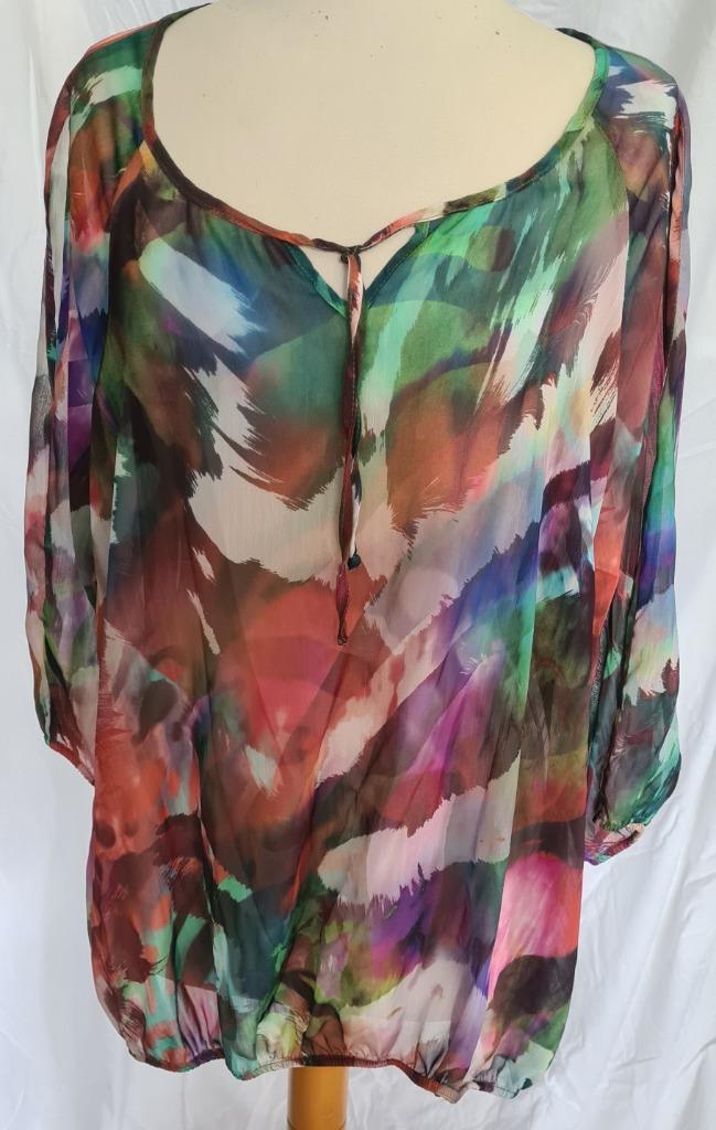 Nieuw. Dames fleurige bloes, nieuw, mt. 48-50, Kleding | Dames, Blouses en Tunieken, Nieuw, Maat 46/48 (XL) of groter, Overige kleuren