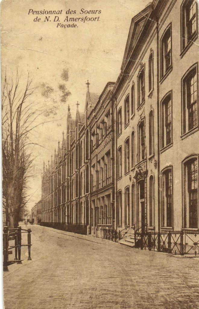 Pensionnat des Soeurs de N.D. Amersfoort - B-keus - reclame, Verzamelen, Ansichtkaarten | Nederland, Ongelopen, Utrecht, Voor 1920