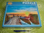Nieuw in seal: Idyllische puzzel boot aan steiger - 1000 st, Ophalen of Verzenden, 500 t/m 1500 stukjes, Nieuw, Legpuzzel