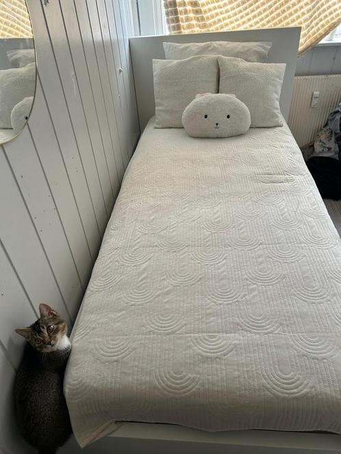 Ikea Malm bed, Huis en Inrichting, Slaapkamer | Bedden, Zo goed als nieuw, Tweepersoons, 200 cm, Hout, Wit, Ophalen of Verzenden