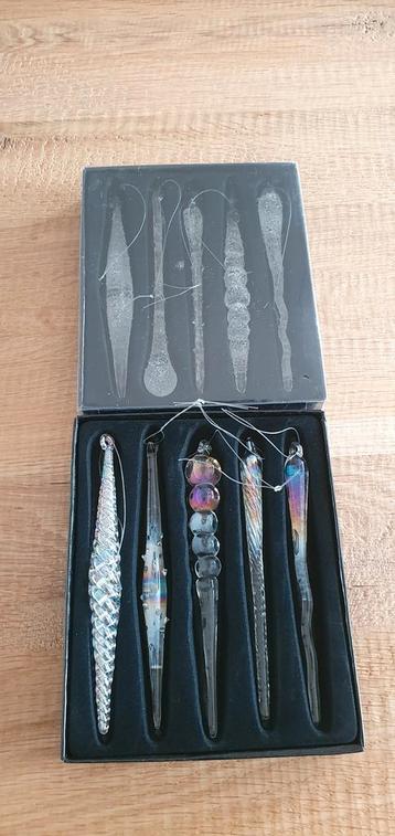 Glazen Ijspegel Ornamenten Set beschikbaar voor biedingen