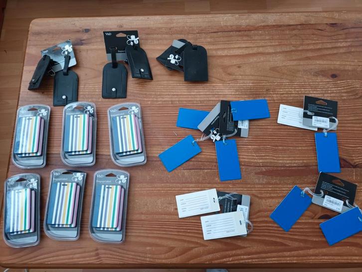 Partij Bagage labels - Diverse kleuren en modellen!, Diversen, Rommelmarktspullen, Nieuw, Ophalen of Verzenden