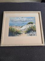 Jan bruin aquarel "texel", Ophalen of Verzenden