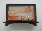 Vintage Chinees miniatuur kurk diorama., Antiek en Kunst, Ophalen of Verzenden