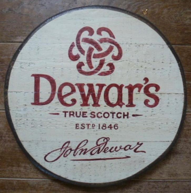 Handgeschilderd pub bord / Schotse whisky / Dewars / whiskey, Verzamelen, Merken en Reclamevoorwerpen, Nieuw, Reclamebord, Ophalen of Verzenden