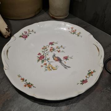 Oude  Franse schaal paradijsvogel decoratie  beschikbaar voor biedingen