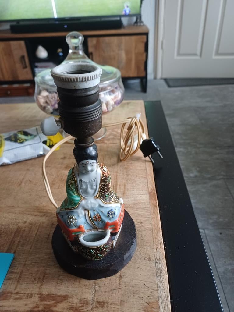 Vintage Japanse satsuma boeddha lampvoet, Ophalen of Verzenden