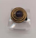 Handwerk artistieke ring echte amethist steen maat 17, Overige materialen, Ophalen of Verzenden, Zo goed als nieuw, 17 tot 18