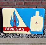Oud emaille reclame bord Langcat Bussum van BENEGAS🔥, Reclamebord, Gebruikt, ., Ophalen of Verzenden