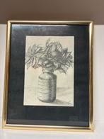 Bloemen in vaas - Originele tekening, Ophalen of Verzenden