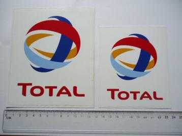 sticker TOTAL OIL logo groot + middel olie auto motor