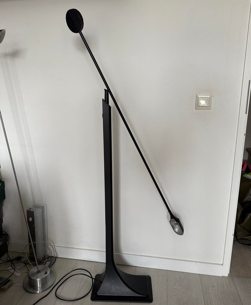 Tre Ci Luce design lamp zwart vloer lamp 80's, Huis en Inrichting, Lampen | Vloerlampen, Ophalen, Gebruikt, Metaal, 100 tot 150 cm