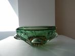 Murano Sixties Design Schaal groen/transparant, Ophalen of Verzenden