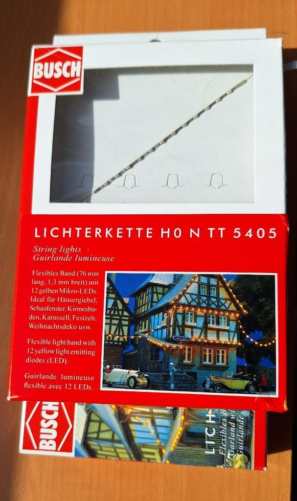 Busch led lichtketting 5405, Hobby en Vrije tijd, Modeltreinen | H0, Nieuw, Brug, Tunnel of Gebouw, Gelijkstroom of Wisselstroom