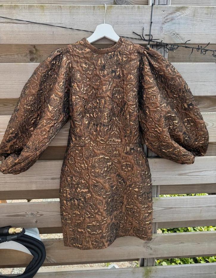 Samsoe Samsoe jurk, Kleding | Dames, Gelegenheidskleding, Zo goed als nieuw, Cocktailjurk, Bruin, Ophalen of Verzenden