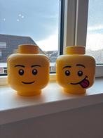 2 Lego Opbergdozen Hoofden, Ophalen of Verzenden, Zo goed als nieuw, Losse stenen, Lego
