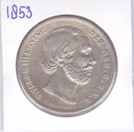 Zeldzame rijksdaalder 1853 Willem 3 voor 375 euro, Koning Willem III, Zilver, Ophalen of Verzenden, Losse munt