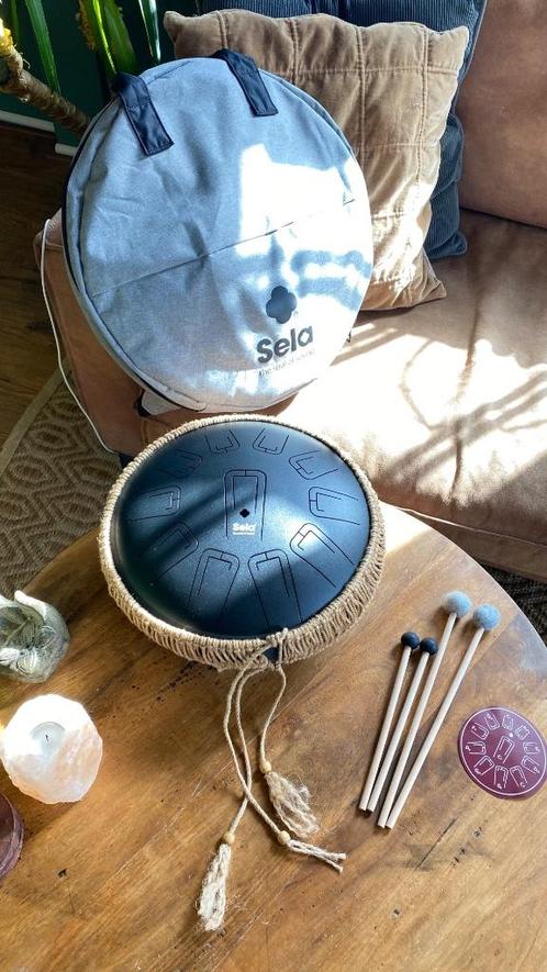 Sela Tongue Drum 13 inch met rugtas - C Minor (432Hz), Muziek en Instrumenten, Percussie, Zo goed als nieuw, Melodische percussie