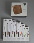 Boretti messen set met blok nieuw, Huis en Inrichting, Keuken | Bestek, Ophalen, Nieuw, Rvs of Chroom, Vaatwasserbestendig