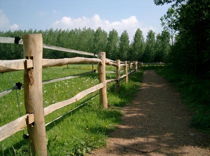 Post and Rail/Paardenafrastering van kastanjehout!, Tuin en Terras, Tuinhekken en Hekwerk, Nieuw, Overige typen, Hout, Verzenden