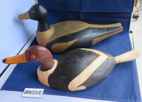 TWEE HOUTEN LOK EENDEN FRANS * Mooi Stel *, Antiek en Kunst, Kunst | Beelden en Houtsnijwerken, Verzenden