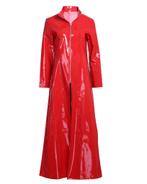 Rode leerlook jas (sexy fetish leren pvc latex glimmende), Verzenden, Nieuw, Kleding