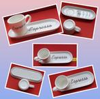 Espresso setje Kop & schotel, vintage elegant, wit porselein, Huis en Inrichting, Keuken | Servies, Nieuw, Ophalen of Verzenden