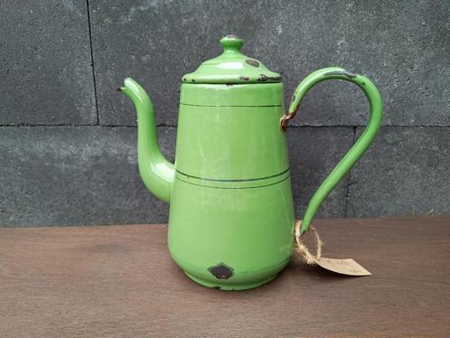 Brocante oude theepot / koffiepot, Antiek en Kunst, Curiosa en Brocante, Ophalen of Verzenden