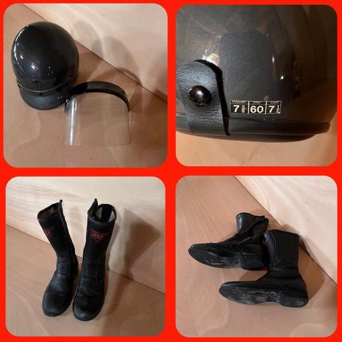 165.   Motor Laarzen MQP en Jethelm, Motoren, Kleding | Motorkleding, Laarzen, Tweedehands, Ophalen of Verzenden