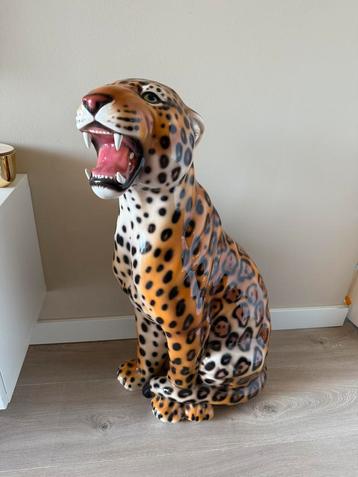 Porseleinen Panter / Luipaard beeld (heel mooi) XL beschikbaar voor biedingen