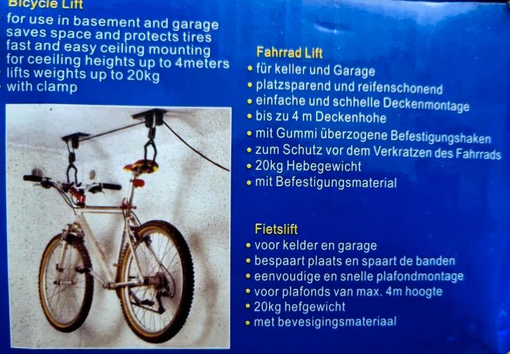 Fietslift, Fietsen en Brommers, Fietsaccessoires | Fietsgereedschap, Nieuw, Ophalen of Verzenden