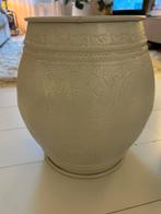 Ronde Witte metalen bak, Huis en Inrichting, Woonaccessoires | Dienbladen, Ophalen, Zo goed als nieuw, Rond, Metaal