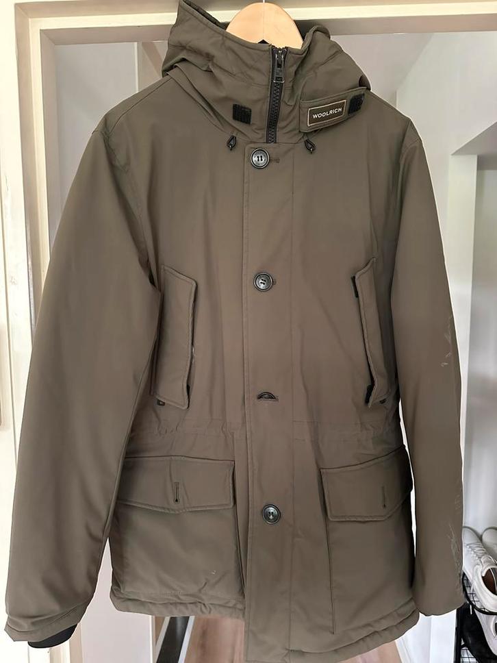 Woolrich Stretch Arctic Parka – Donkergroen, Kleding | Heren, Jassen | Winter, Gedragen, Maat 48/50 (M), Groen, Ophalen of Verzenden