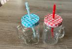 Mason jar drinkbekers, Ophalen of Verzenden, Gebruikt