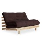 Slaapbank - Karup Roots  bruin - naturel, 140 cm, Ophalen, Bruin, Tweepersoons, 140 cm