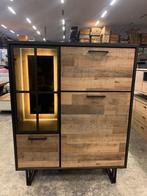 Highboard Henders en Hazel Avalon driftwood nu voor €899,-!, Glas, Nieuw, Ophalen of Verzenden, Minder dan 100 cm